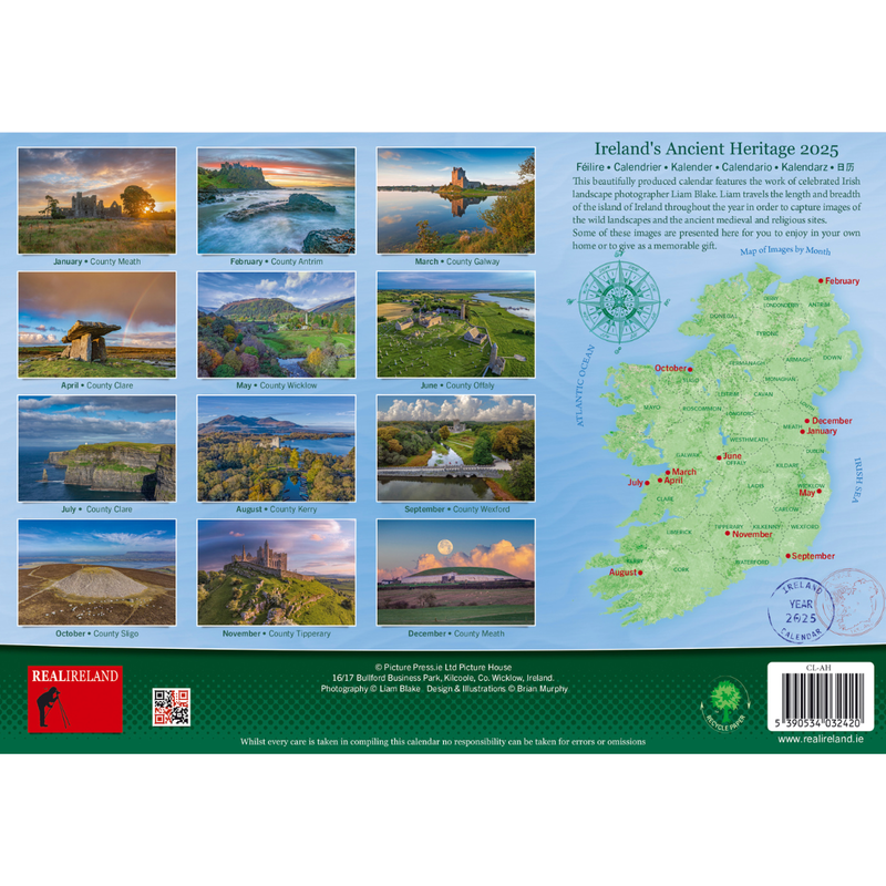 A4 Ancient Ireland Heritage 2025 Calendar